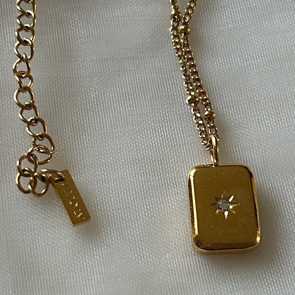 Atolea Beachwear Gold Pendant Necklace with Star Design - Picture 2 of 3